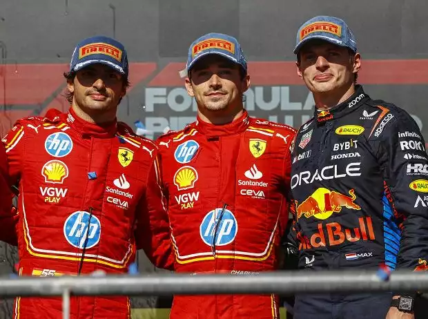 Charles Leclerc, Carlos Sainz, Max Verstappen Titel-Bild zur News: Charles Leclerc, Carlos Sainz, Max Verstappen