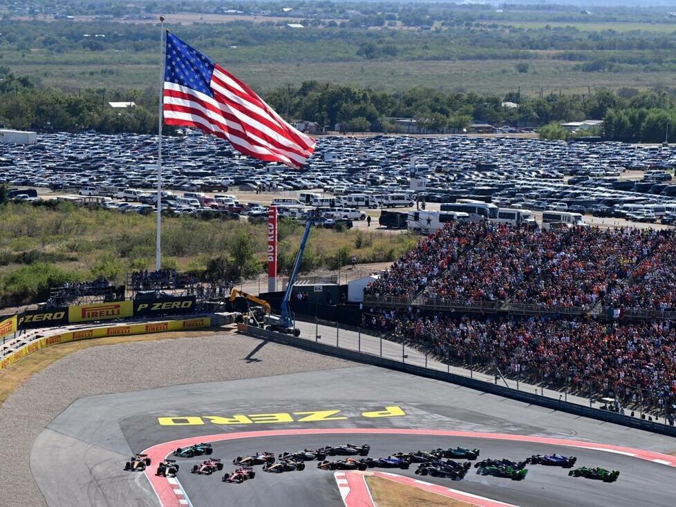 Die Startphase beim Formel-1-Rennen in Austin 2024