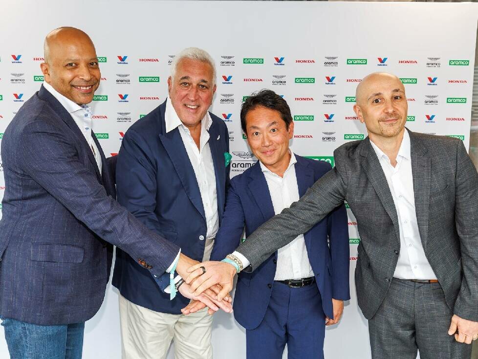 Yasser Mufti (Aramco), Lawrence Stroll (Aston Martin), Koji Watanabe (HRC) und Jamal Muashsher (Vakvoline)