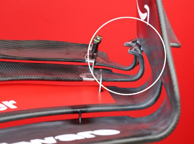 Ferrari-Frontflügel mit modifizierten Flaps in Austin 2024 Ferrari-Frontflügel mit modifizierten Flaps in Austin 2024