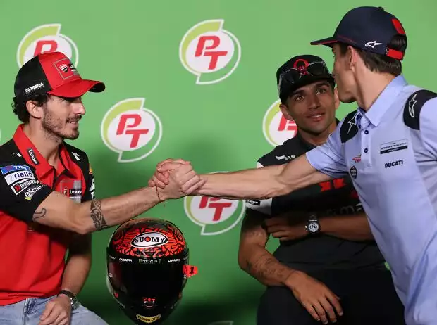Francesco Bagnaia, Jorge Martin, Marc Marquez Titel-Bild zur News: Francesco Bagnaia, Jorge Martin, Marc Marquez