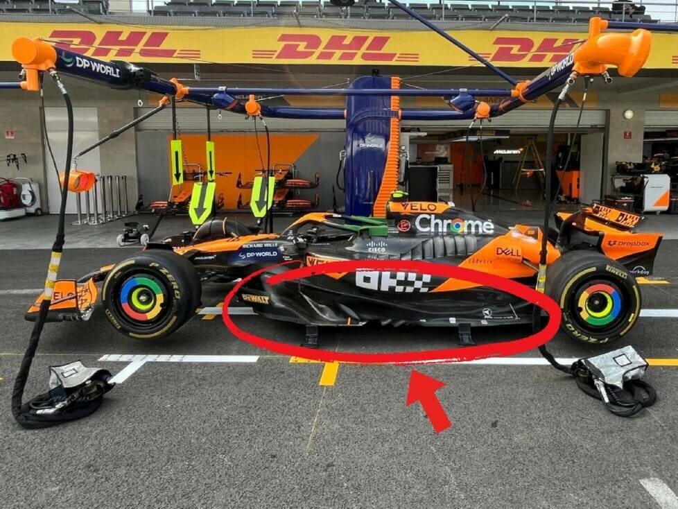 McLaren MCL38 mit Mexiko-Update am Unterboden