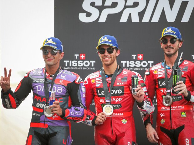 1. Enea Bastianini, 2. Jorge Martin, 3. Francesco Bagnaia 1. Enea Bastianini, 2. Jorge Martin, 3. Francesco Bagnaia