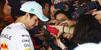 Versteinerte Miene: Sergio Perez muss den Medien sein Q1-Aus erklären