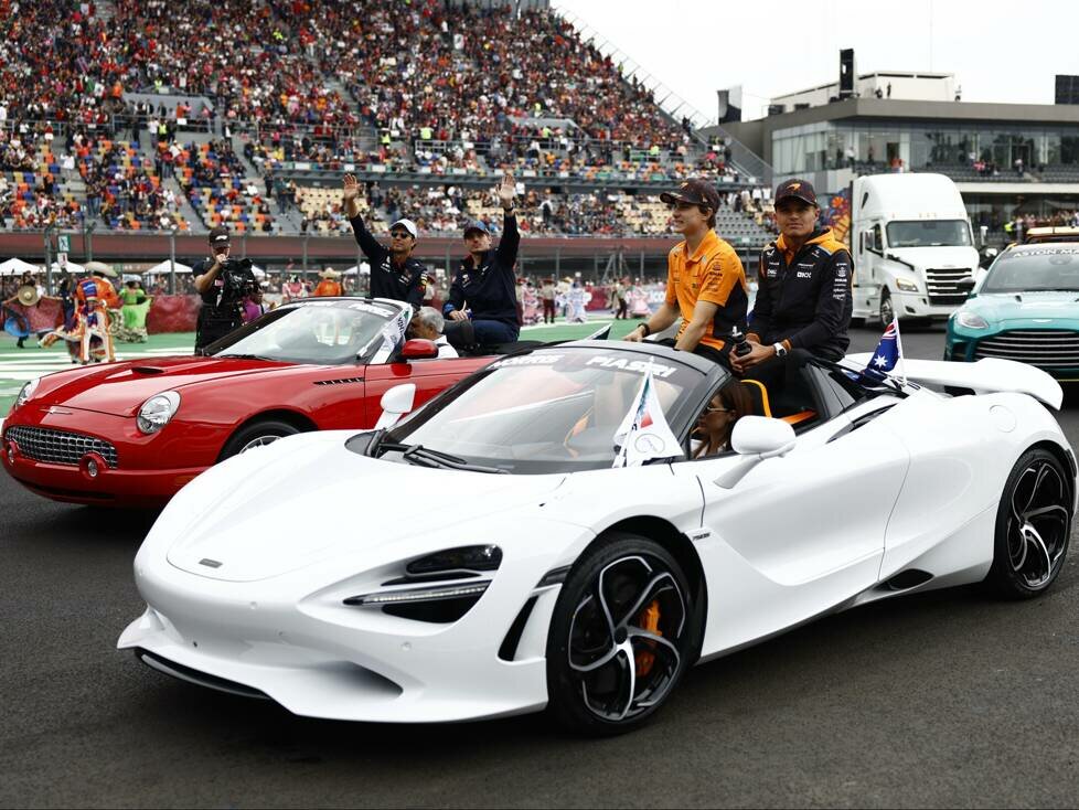 Sergio Perez, Max Verstappen, Oscar Piastri, Lando Norris