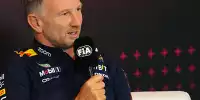 Red-Bull-Teamchef Christian Horner in der Formel-1-Pressekonferenz 2024