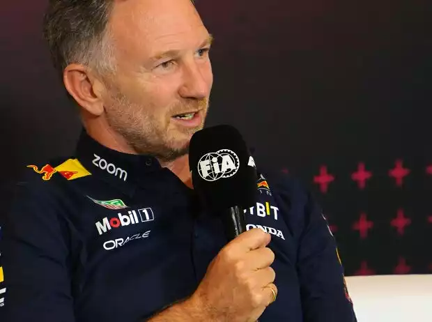Red-Bull-Teamchef Christian Horner in der Formel-1-Pressekonferenz 2024 Titel-Bild zur News: Red-Bull-Teamchef Christian Horner in der Formel-1-Pressekonferenz 2024