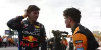 Max Verstappen (Red Bull) und Lando Norris (McLaren) beim Formel-1-Rennen in Mexiko 2024