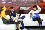 Oscar Piastri (McLaren), Max Verstappen (Red Bull) und Yuki Tsunoda (Racing Bulls) 