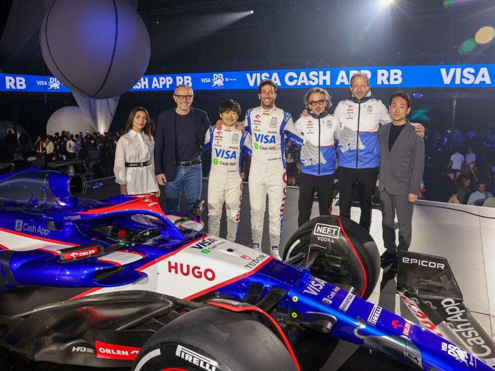 Stefano Domenicali, Yuki Tsunoda, Daniel Ricciardo