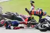 Bild zum Inhalt: Glück im Unglück: Wie es zum Startcrash mit Miller, Binder und Quartararo kam