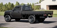 Der Tasman ist der erste Pick-up von Kia, und wie bei den meisten Pick-ups gibt es eine Basisversion mit Stahlrädern und einer Pritsche.