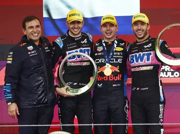 Max Verstappen, Esteban Ocon, Pierre Gasly Titel-Bild zur News: Max Verstappen, Esteban Ocon, Pierre Gasly