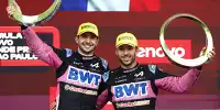 Esteban Ocon und Pierre Gasly feiern in Brasilien ein Doppelpodium