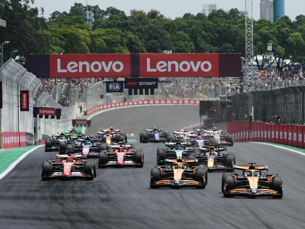 Oscar Piastri, Lando Norris, Charles Leclerc, Carlos Sainz, Max Verstappen, George Russell