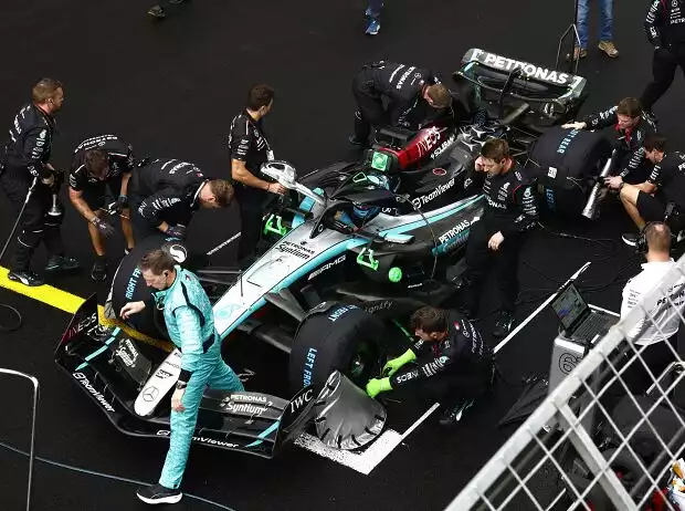 George Russell (Mercedes W15) beim Formel-1-Rennen in Brasilien 2024 Titel-Bild zur News: George Russell (Mercedes W15) beim Formel-1-Rennen in Brasilien 2024