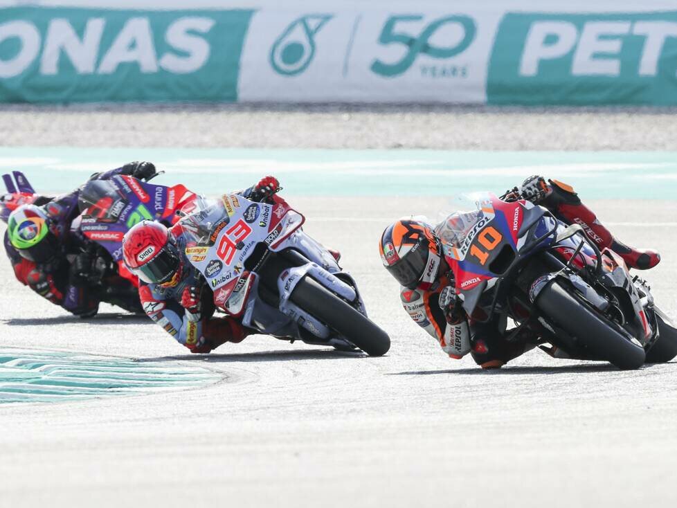 Luca Marini, Marc Marquez, Franco Morbidelli