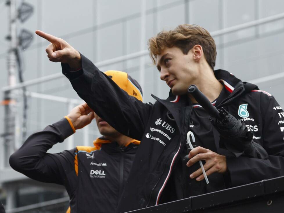 GPDA-Direktor George Russell mit seinem Formel-1-Kollegen Lando Norris