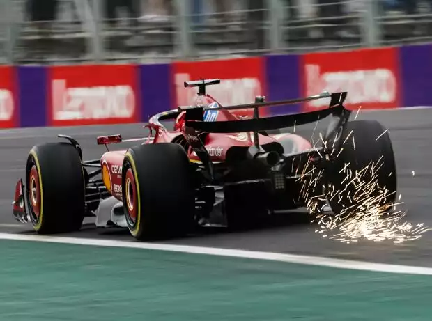 Charles Leclerc lässt die Funken fliegen: Wie schlägt sich Ferrari in Las Vegas? Titel-Bild zur News: Charles Leclerc lässt die Funken fliegen: Wie schlägt sich Ferrari in Las Vegas?