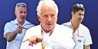 Fotomontage: Die Formel-1-Rennleiter Niels Wittich, Charlie Whiting und Michael Masi (von links)