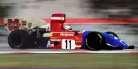 Fotomontage: Formel-1-Autos aus unterschiedlichen Jahrzehnten