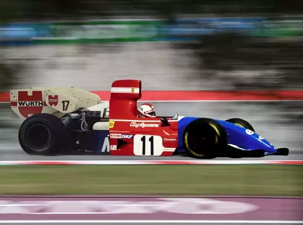 Fotomontage: Formel-1-Autos aus unterschiedlichen Jahrzehnten Titel-Bild zur News: Fotomontage: Formel-1-Autos aus unterschiedlichen Jahrzehnten
