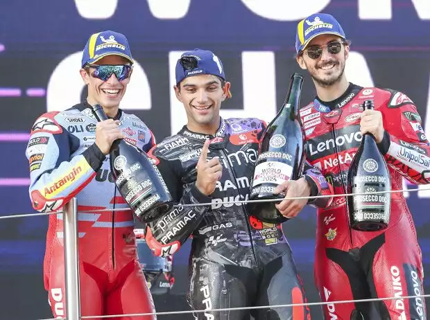 Francesco Bagnaia, Marc Marquez, Jorge Martin Titel-Bild zur News: Francesco Bagnaia, Marc Marquez, Jorge Martin
