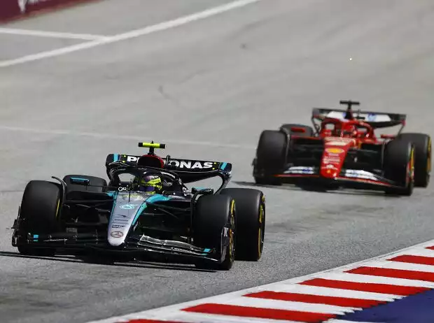 Lewis Hamilton, Charles Leclerc Titel-Bild zur News: Lewis Hamilton, Charles Leclerc