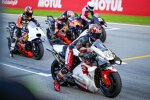 Somkiat Chantra (LCR), Maverick Vinales (Tech3), Brad Binder (KTM) und Enea Bastianini (Tech3)