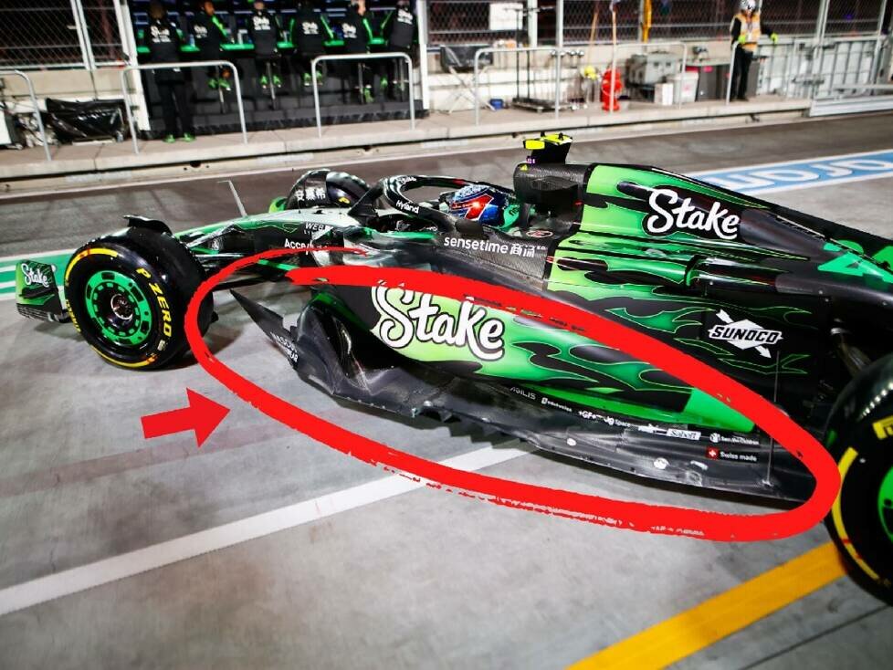 Das Unterboden-Update am Sauber C44 in Las Vegas 2024