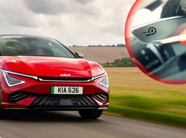 Kia EV6 Facelift mit Lenkradpaddles (Collage, als Symbolbild) Titel-Bild zur News: Kia EV6 Facelift mit Lenkradpaddles (Collage, als Symbolbild)