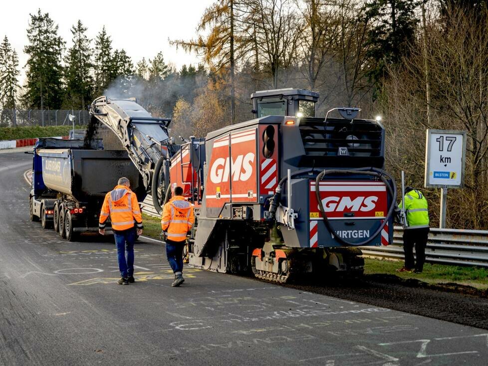 Bauarbeiten auf der Nürburgring-Nordschleife im Winter 2024/25