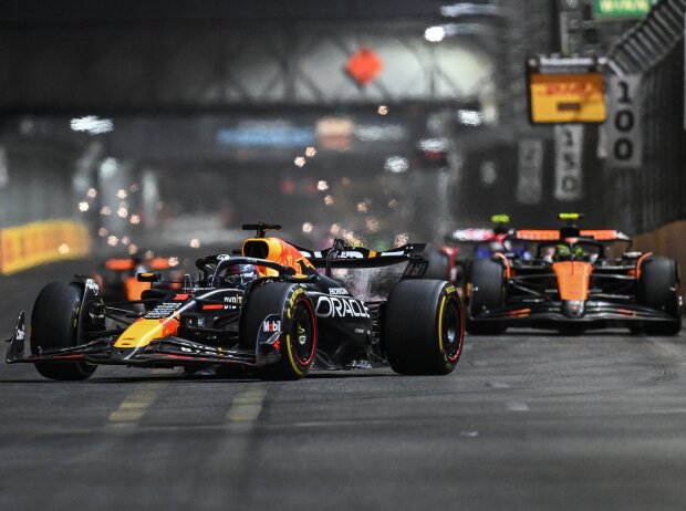Max Verstappen kam direkt vor Lando Norris ins Ziel und machte den Sack zu Max Verstappen kam direkt vor Lando Norris ins Ziel und machte den Sack zu