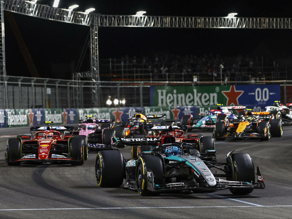 George Russell, Carlos Sainz, Charles Leclerc, Pierre Gasly