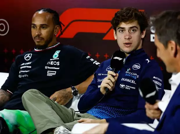 Lewis Hamilton, Franco Colapinto Titel-Bild zur News: Lewis Hamilton, Franco Colapinto