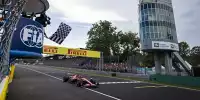 Charles Leclerc bei der Zieldurchfahrt in Monza