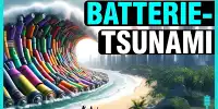 Batterie-Tsunami (KI-generiertes Symbolbild)