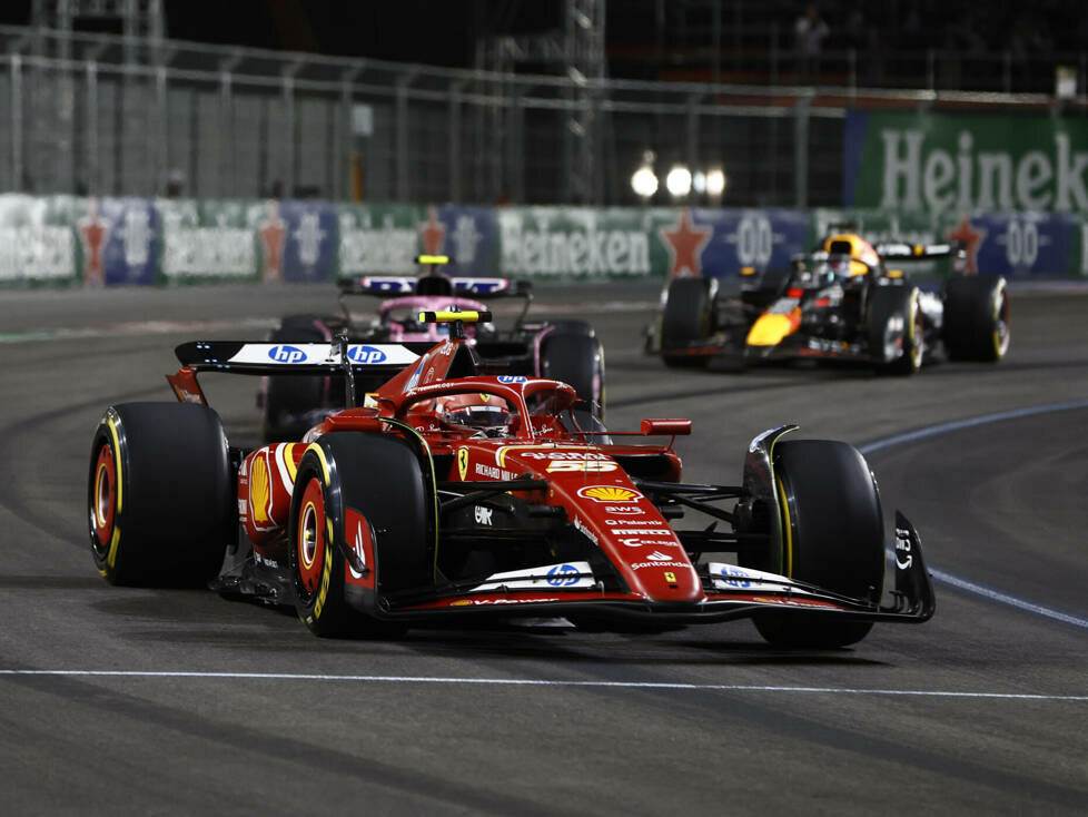 Carlos Sainz (Ferrari SF-24) beim Formel-1-Rennen in Las Vegas 2024