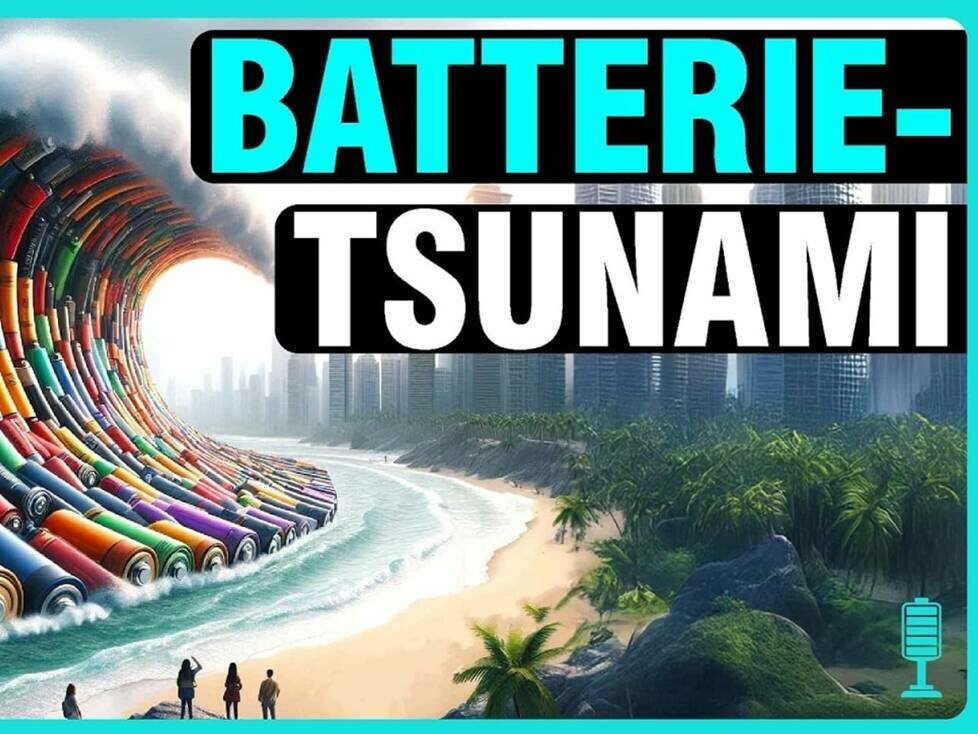Batterie-Tsunami (KI-generiertes Symbolbild)