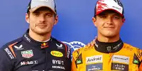 Max Verstappen mit seinem Formel-1-Kollegen Lando Norris