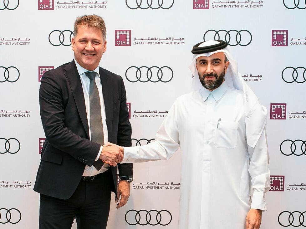 Gernot Döllner, CEO der AUDI AG und Vorsitzender des Verwaltungsrats der Sauber Motorsport AG; Mohammed Al-Sowaidi, CEO von QIA