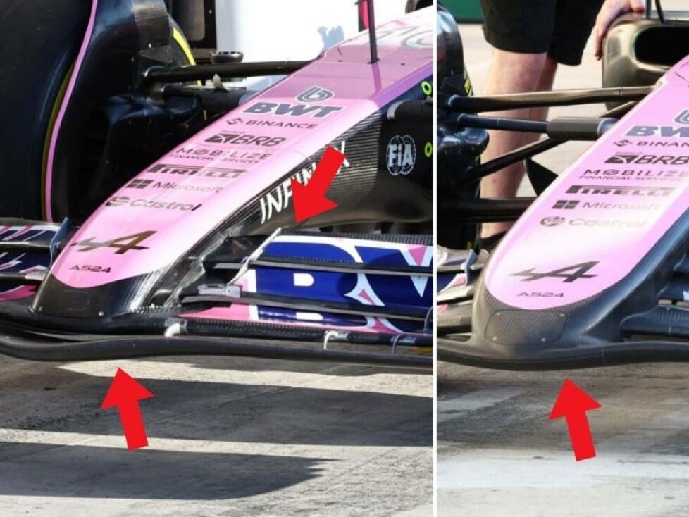 Alpine-Nasenvergleich: Links die Katar-Version, rechts Las Vegas