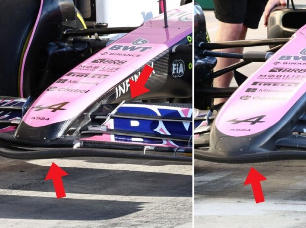 Alpine-Nasenvergleich: Links die Katar-Version, rechts Las Vegas Alpine-Nasenvergleich: Links die Katar-Version, rechts Las Vegas