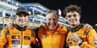 Oscar Piastri, Zak Brown, Lando Norris
