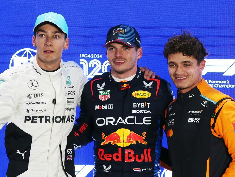 Max Verstappen, George Russell, Lando Norris
