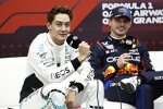 George Russell (Mercedes) und Max Verstappen (Red Bull) 