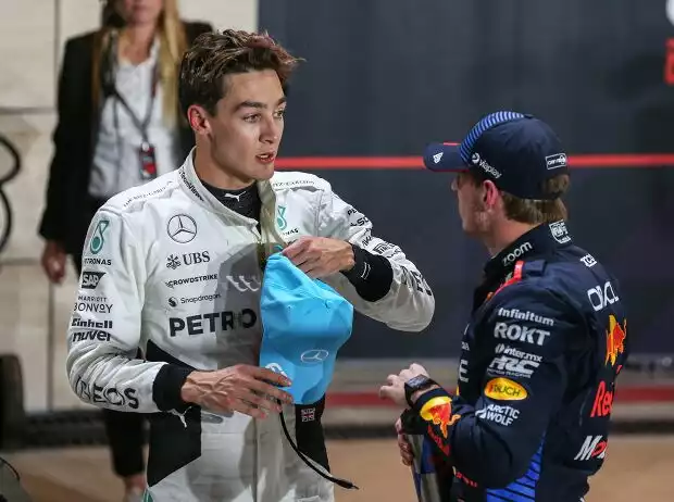 Max Verstappen, George Russell Titel-Bild zur News: Max Verstappen, George Russell