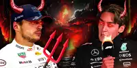Bild zum Inhalt: "Verräter", "Loser", "Wadenbeißer": Das Protokoll des Russell-Verstappen-Streits