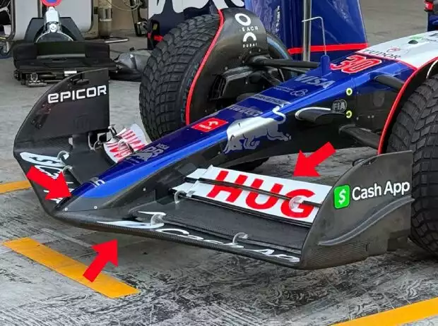 Titel-Bild zur News: Frontflügel-Update am Racing Bulls VCARB 01 in Abu Dhabi 2024