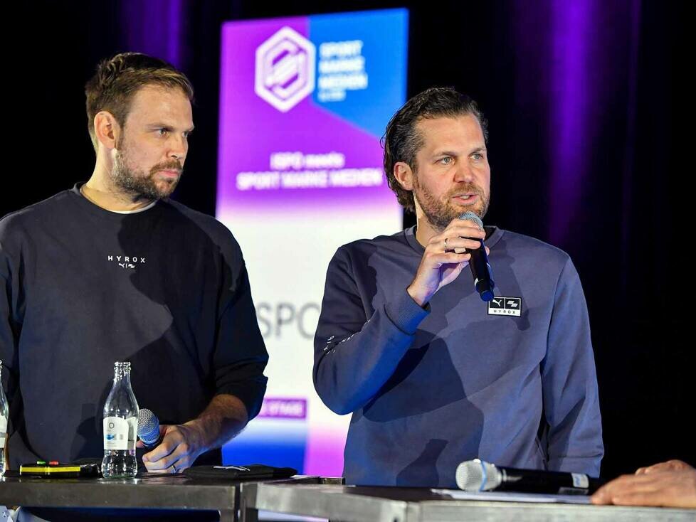 SPORT MARKE MEDIEN 2024: v.l. Moritz Fürste, Founder, HYROX; Arne Freundt, CEO, PUMA